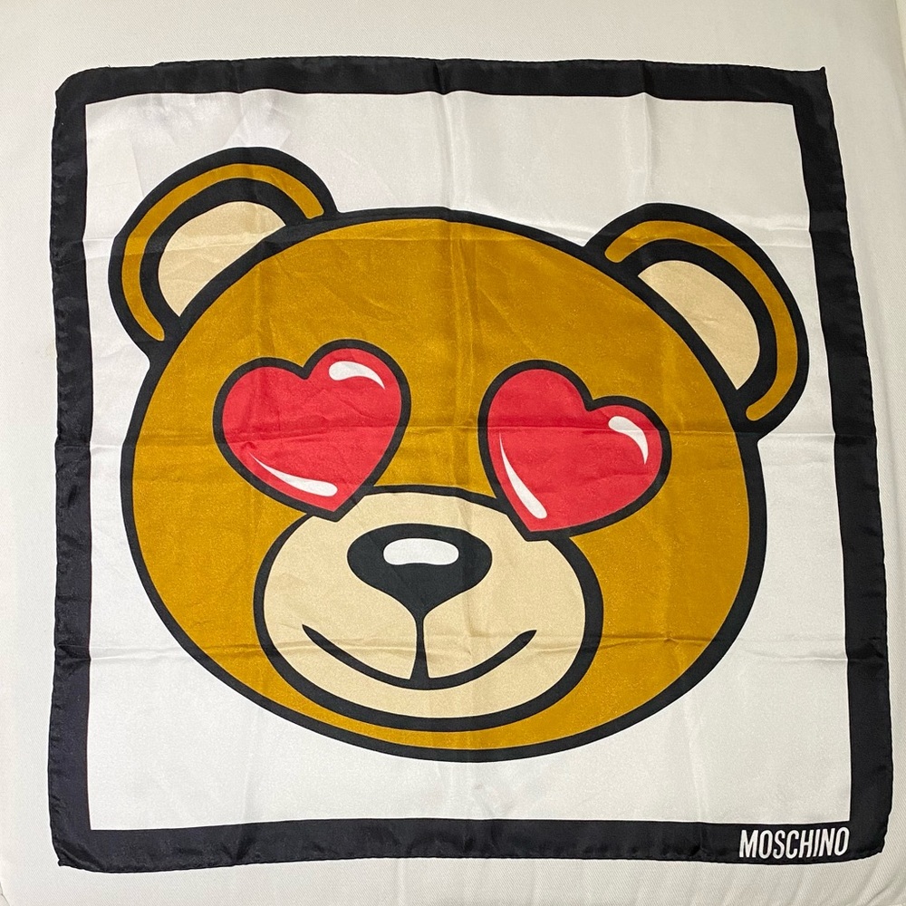 🐻 MOSCHINO 100% Silk Scarf 🐻